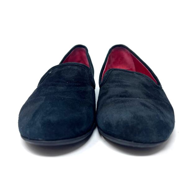 Rue du Jour Paris Loafer Womens Size 38.5 / 8 Slip on Black Suede Flat - Picture 2 of 9